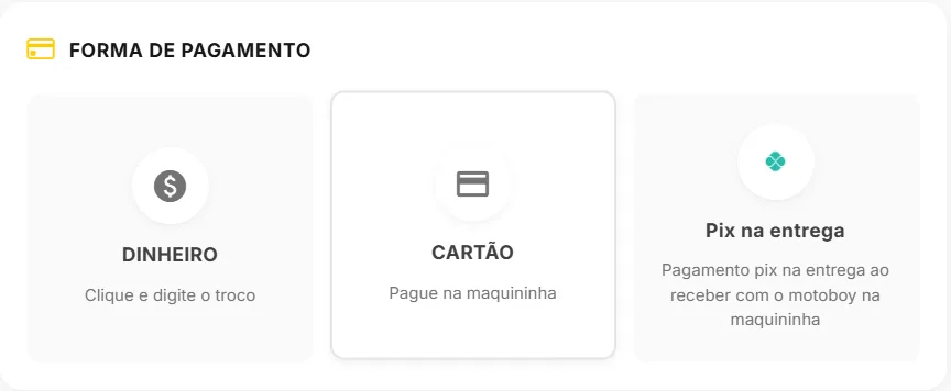 Cardápio Digital mobile